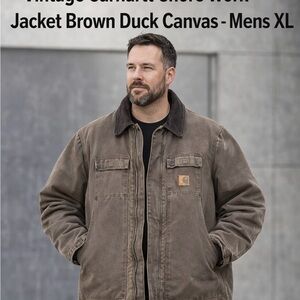Carhartt Men's Vintage Brown duck Canvas Jacket
